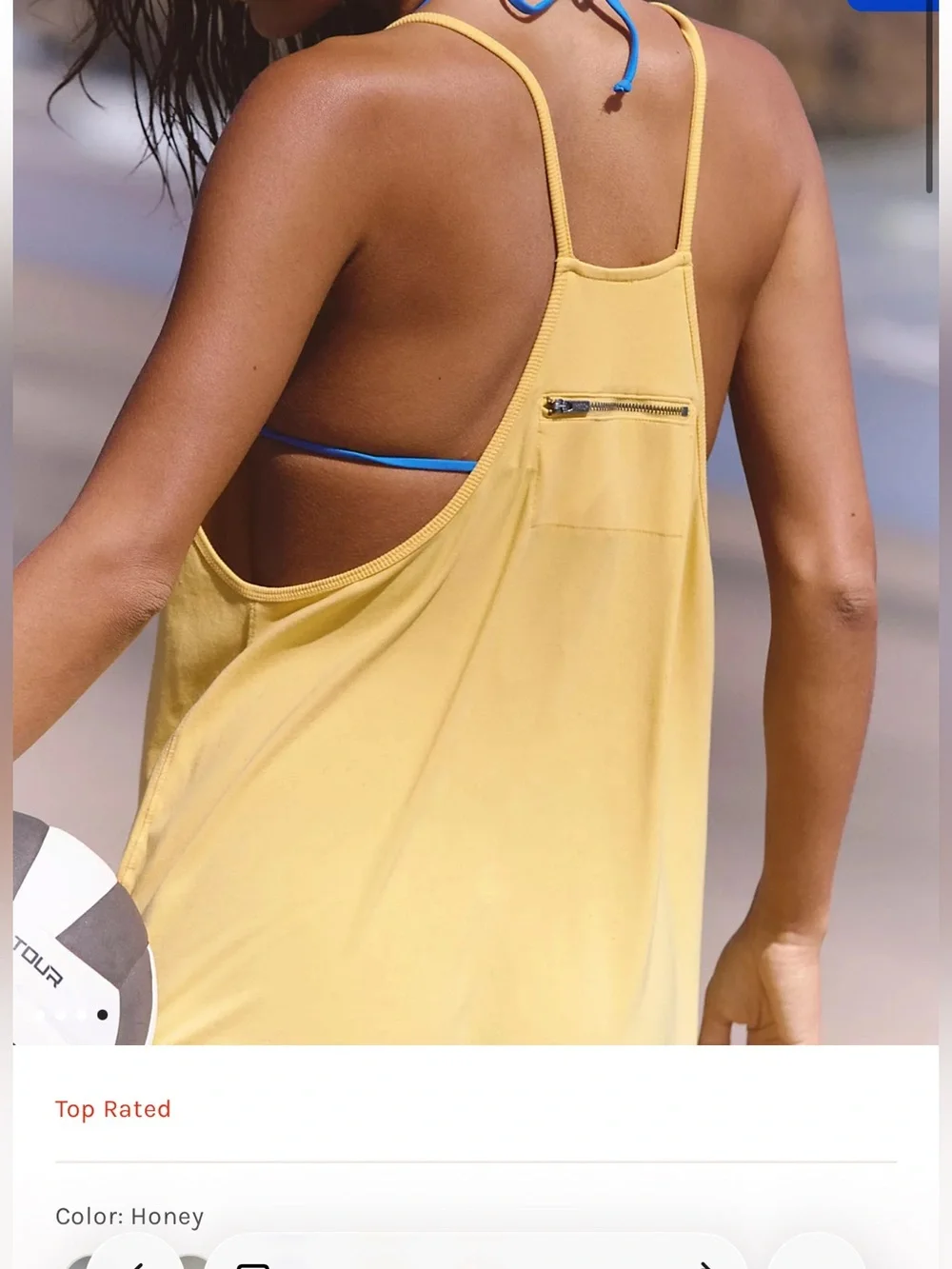 Free People FP Movement Hot Shot Onesie in Honey, size Small.